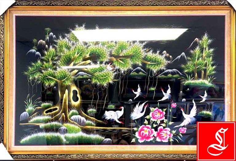 hand-embroidery-painting-flamingos-longevity hand-embroidery-painting-flamingos-longevity