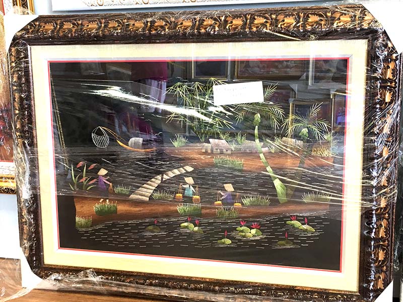 traditional embroidery painting peaceful vietnam countryside traditional embroidery painting peaceful vietnam countryside